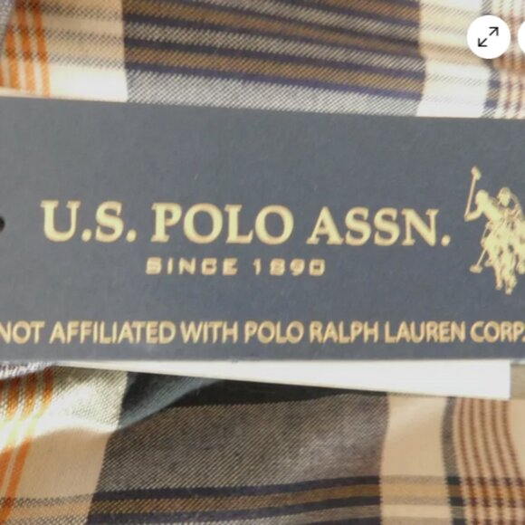 U.S. POLO ASSN. Mens Blue Multicolor Plaid Button Up Shirt Long Sleeve Size XL - Picture 3 of 4
